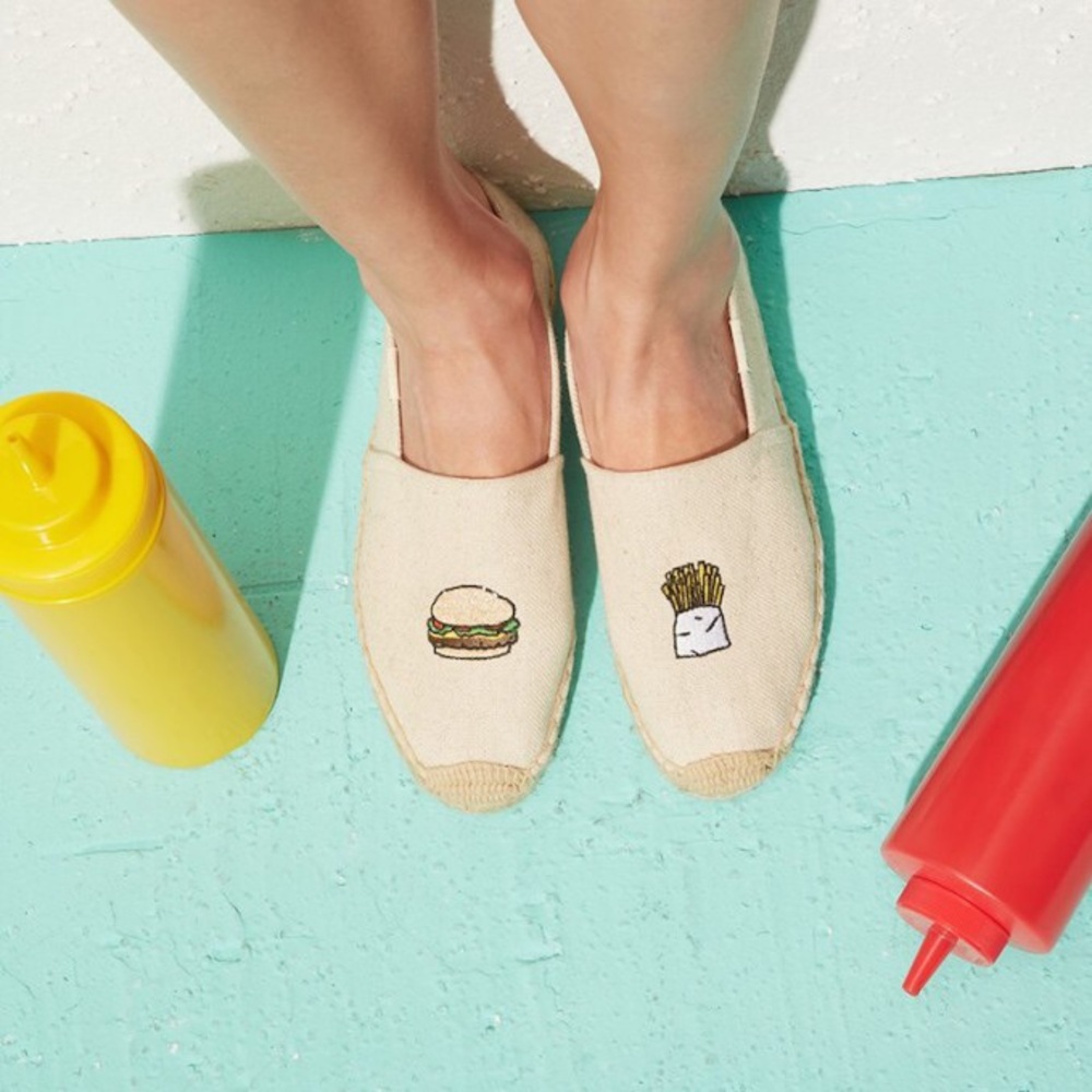 Soludos Jason Polan Burger & Fries Espadrille Flat